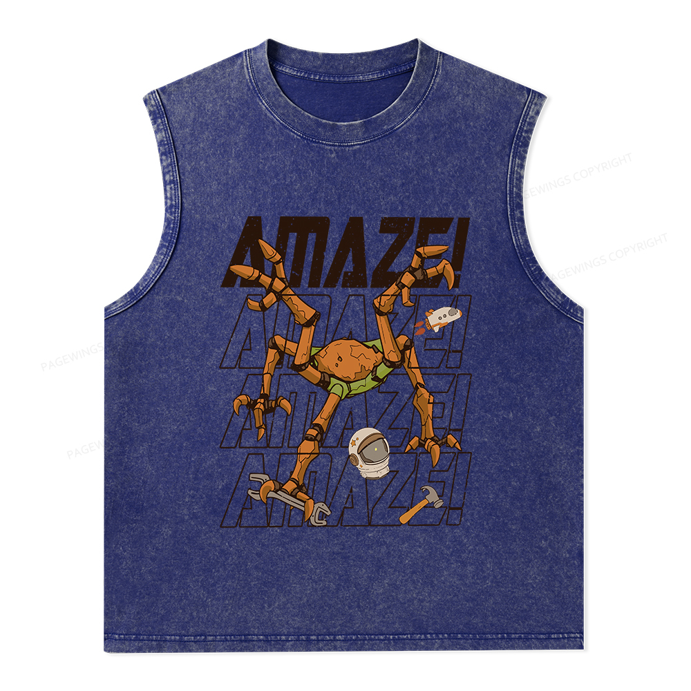 Pagewings AmazeSci Fi Reader Unisex Washed Tank Top