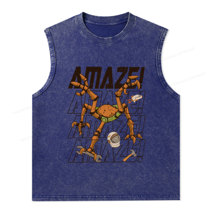 Pagewings AmazeSci Fi Reader Unisex Washed Tank Top