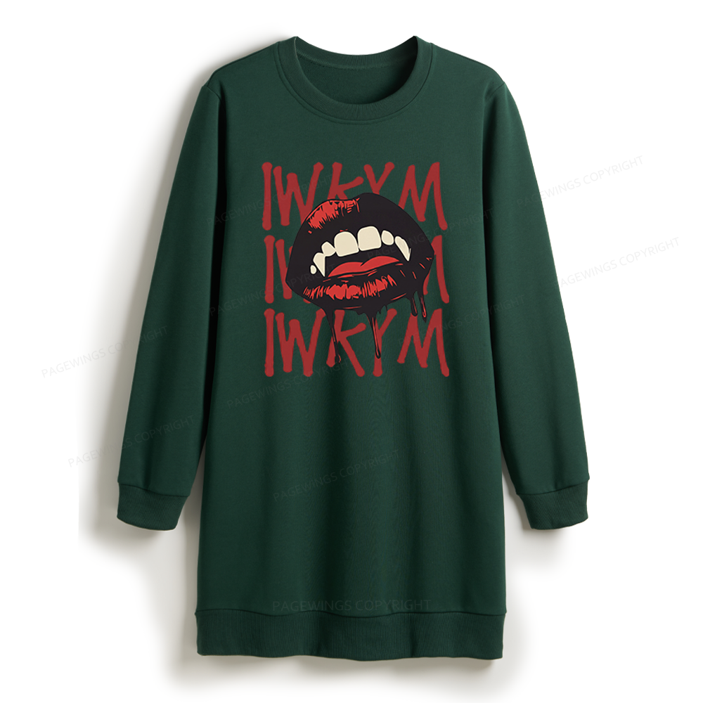 Pagewings Sci Fi Novel Lover Sweatshirt Dress