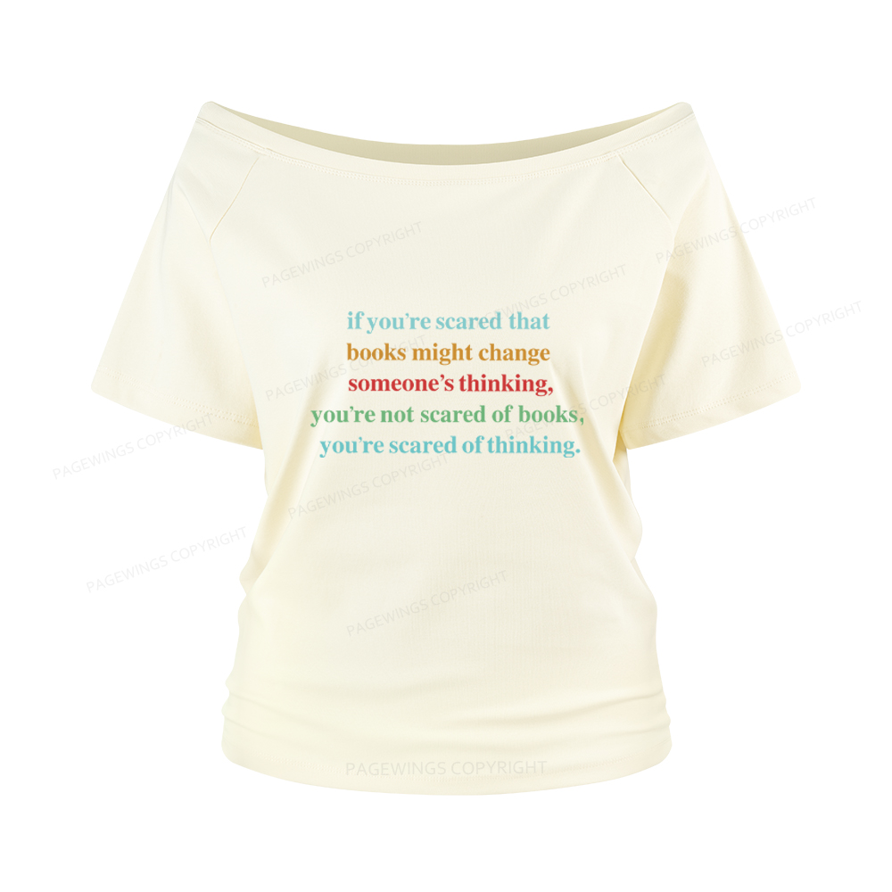 Pagewings Censorship Social Justice Shirt Booktrovert Women Off Shoulder T-shirts