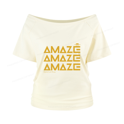 Pagewings Amaze Women Off Shoulder T-shirts