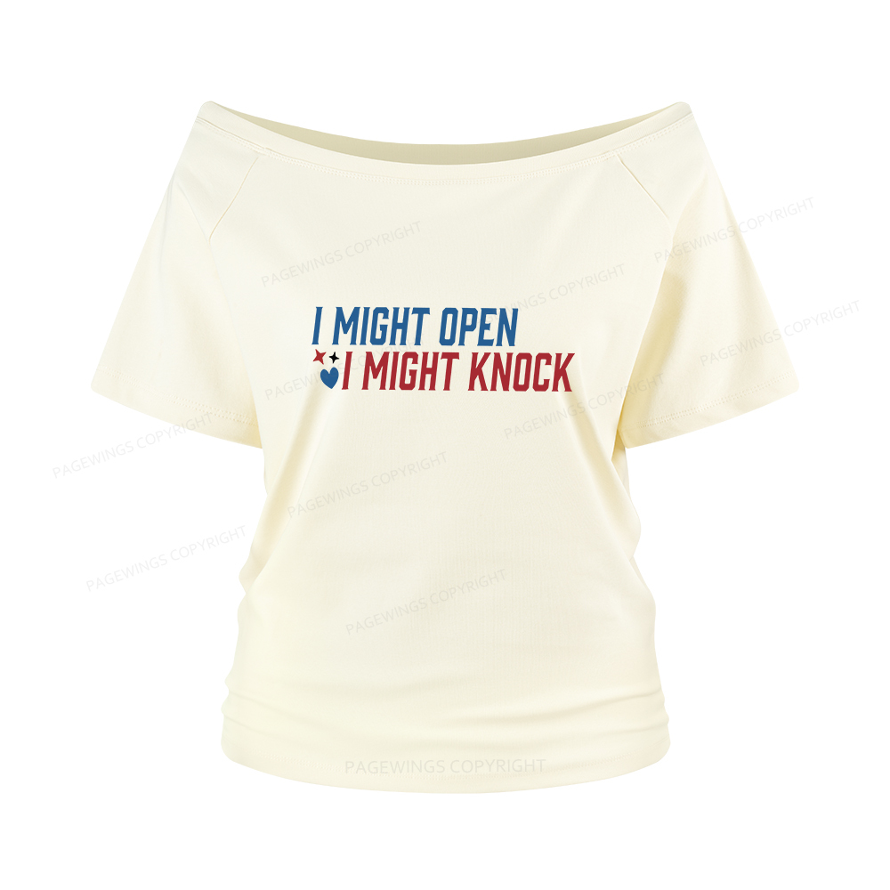 Pagewings I Might Knock Women Off Shoulder T-shirts
