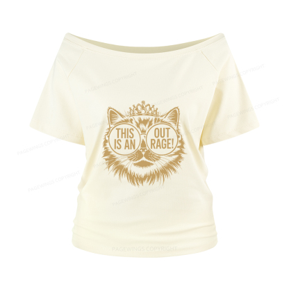 Pagewings This Is An Outrage Women Off Shoulder T-shirts