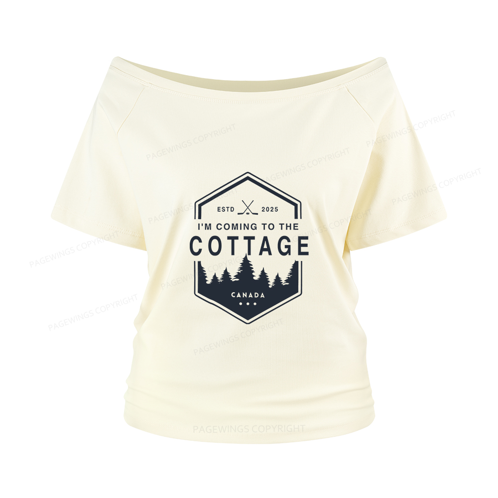 Pagewings Coming To The Cottage Women Off Shoulder T-shirts