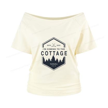 Pagewings Coming To The Cottage Women Off Shoulder T-shirts