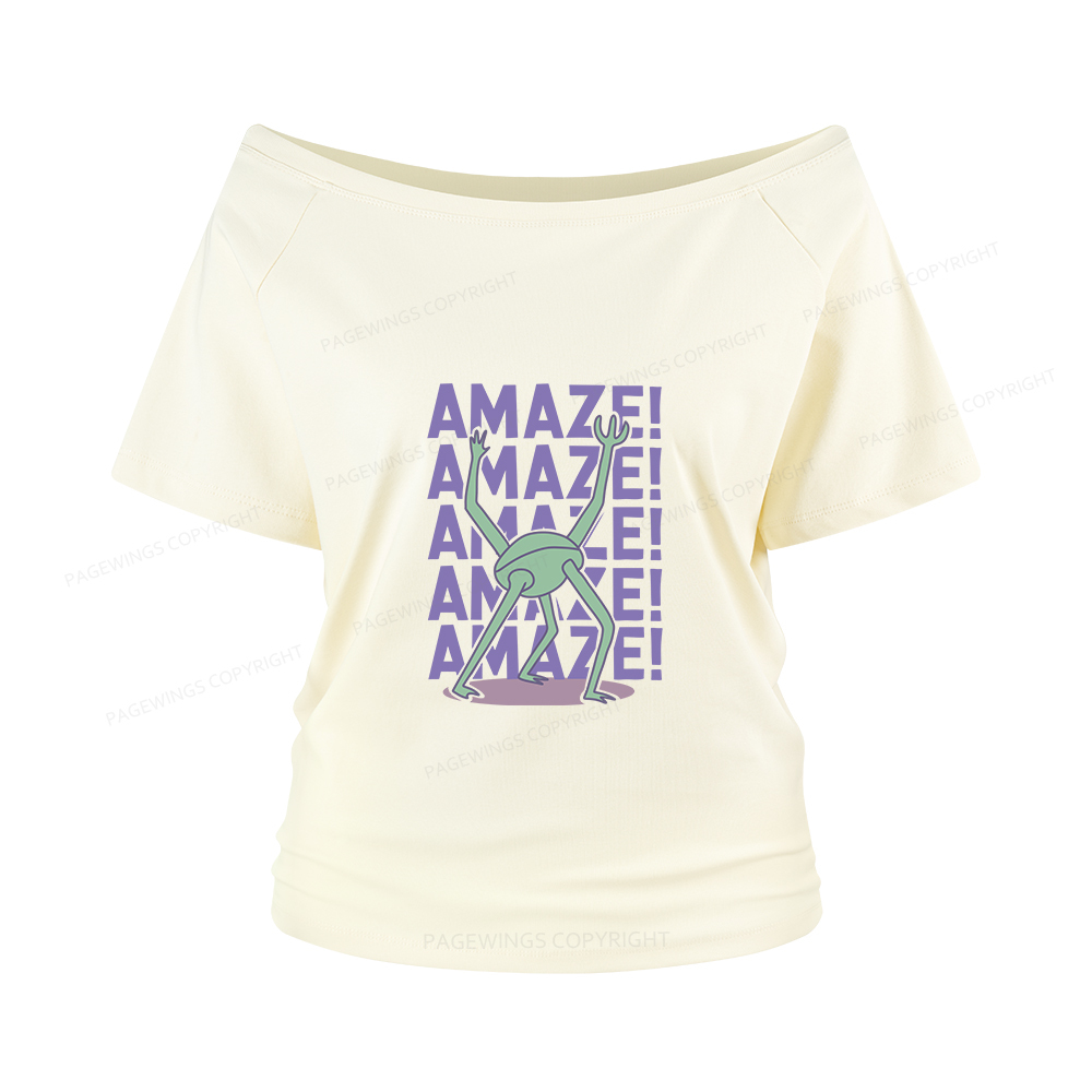 Pagewings Rocky Amaze Women Off Shoulder T-shirts