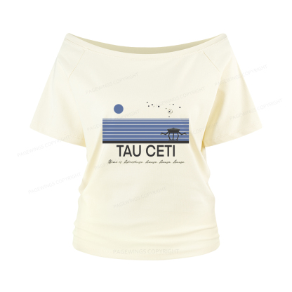 Pagewings Tau Ceti Women Off Shoulder T-shirts