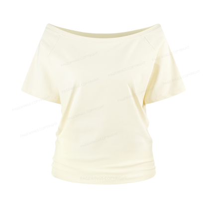 Pagewings Mission Patch Women Off Shoulder T-shirts