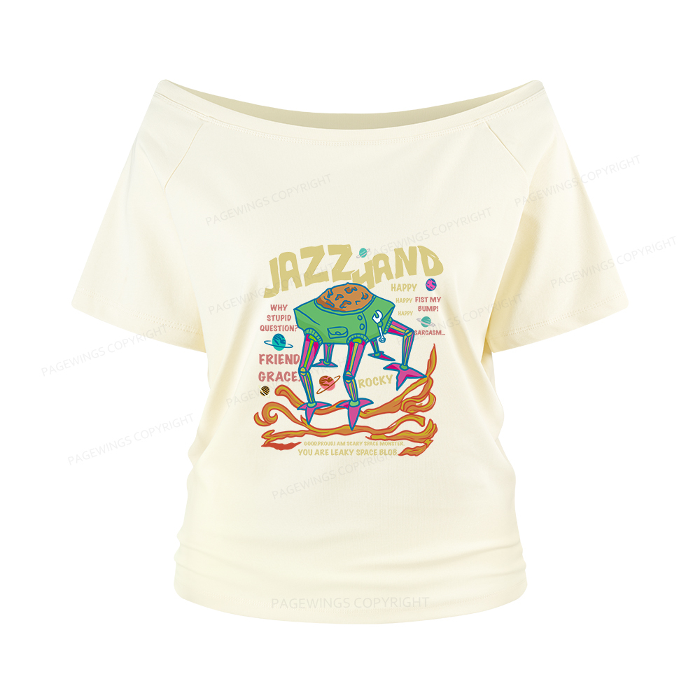 Pagewings Sci-Fi Book Lover Women Off Shoulder T-shirts