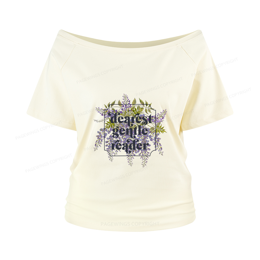 Pagewings Dearest Gentle Reader Women Off Shoulder T-shirts