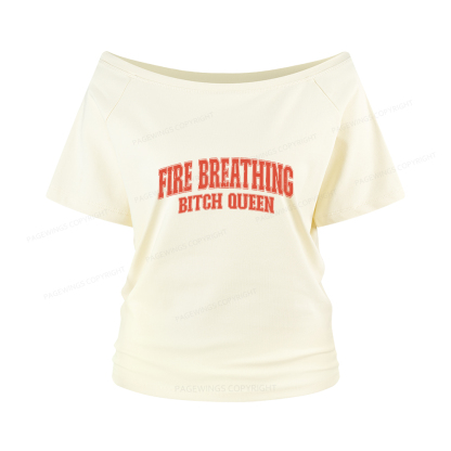 Pagewings Bookish Queen Women Off Shoulder T-shirts