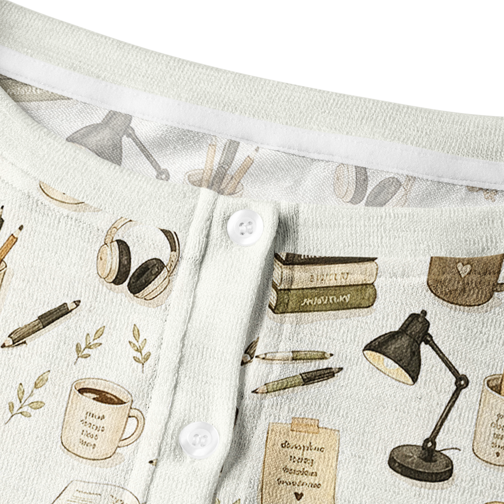Pagewings Book Lover Crew Neck Cardigan Sweaters