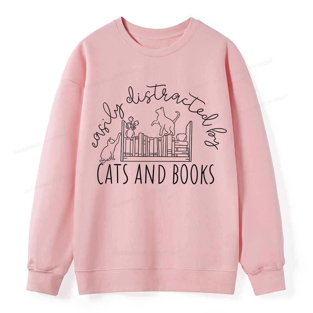 Pagewing Cute Cats And Books  Unisex Classic Sweatshirt