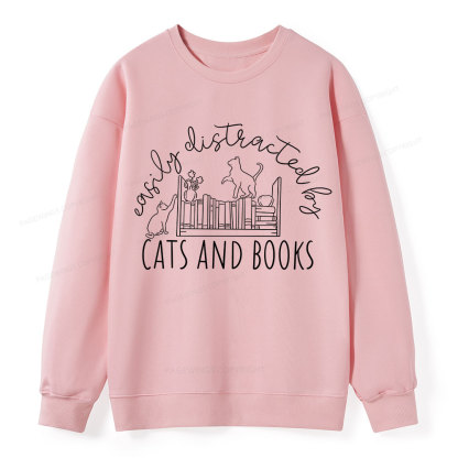 Pagewing Cute Cats And Books  Unisex Classic Sweatshirt