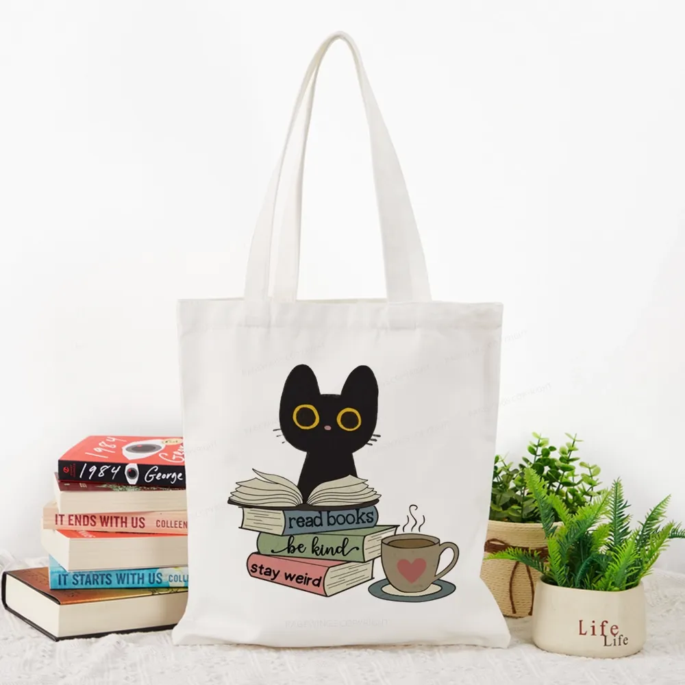 Pagewings Read Books Be Kind Stay Weird Tote Bag