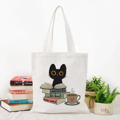 Pagewings Read Books Be Kind Stay Weird Tote Bag