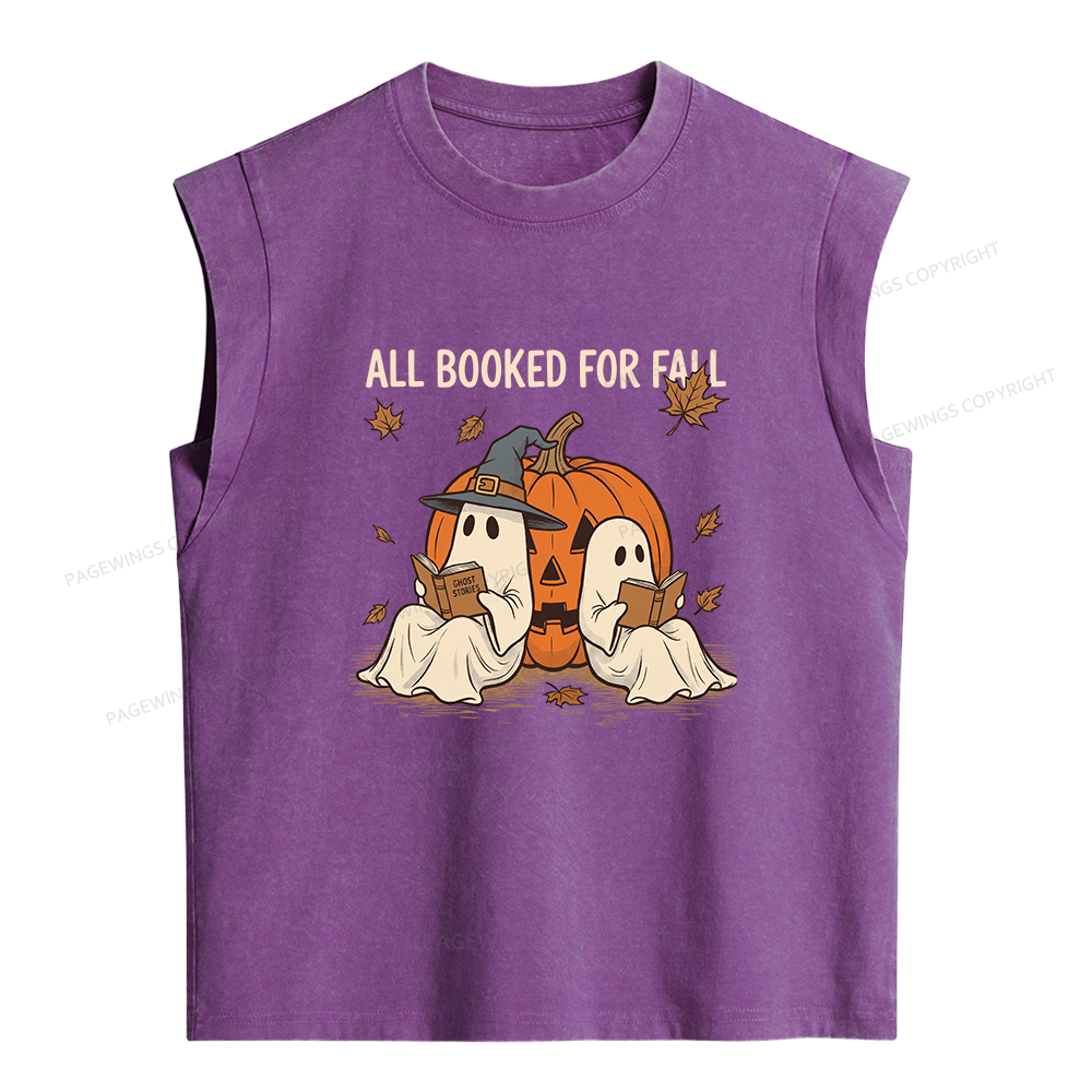 Pagewings All Booked For Fall Women's Washed Tank Top