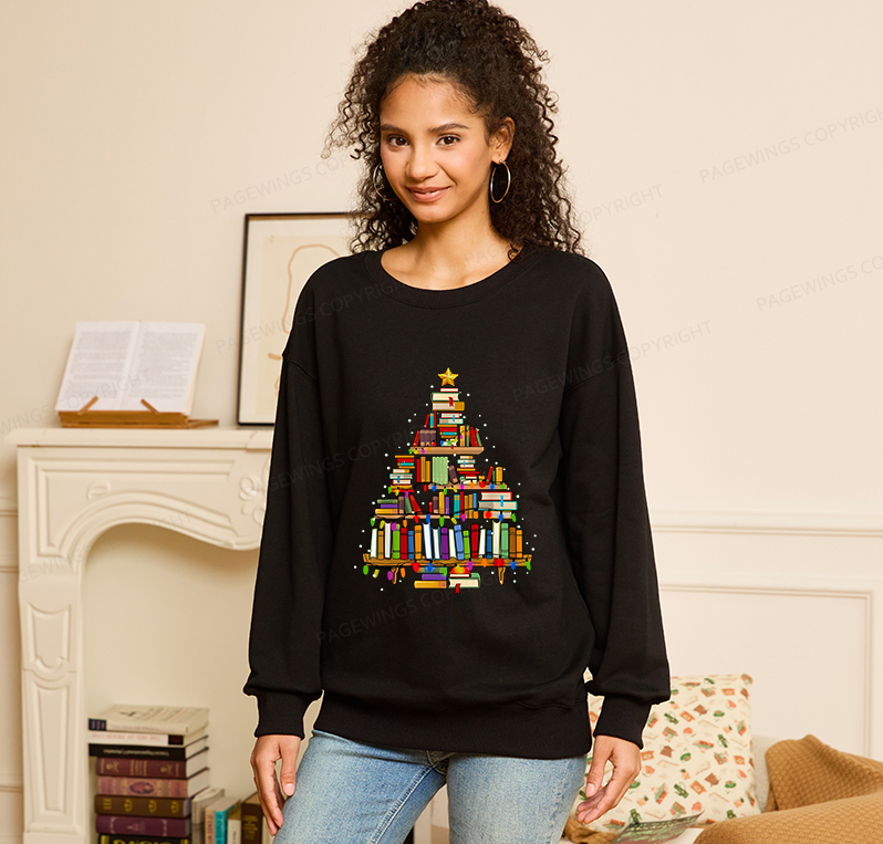 Pagewings Christmas Books Tree Unisex Classic Sweatshirt
