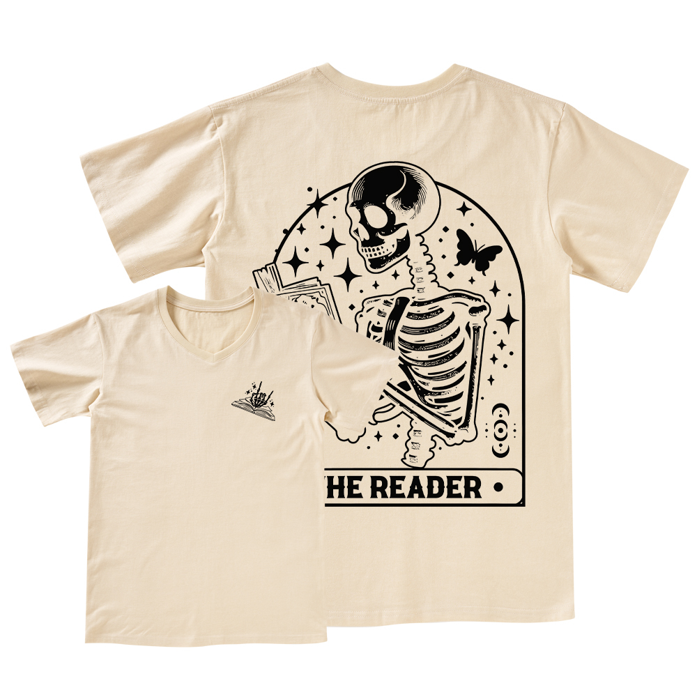 Pagewings The Reader Tarot Card Shirt V-neck T-shirt