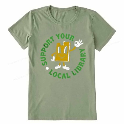 Pagewings Support Your Local Library Adult Unisex Classic T-shirt