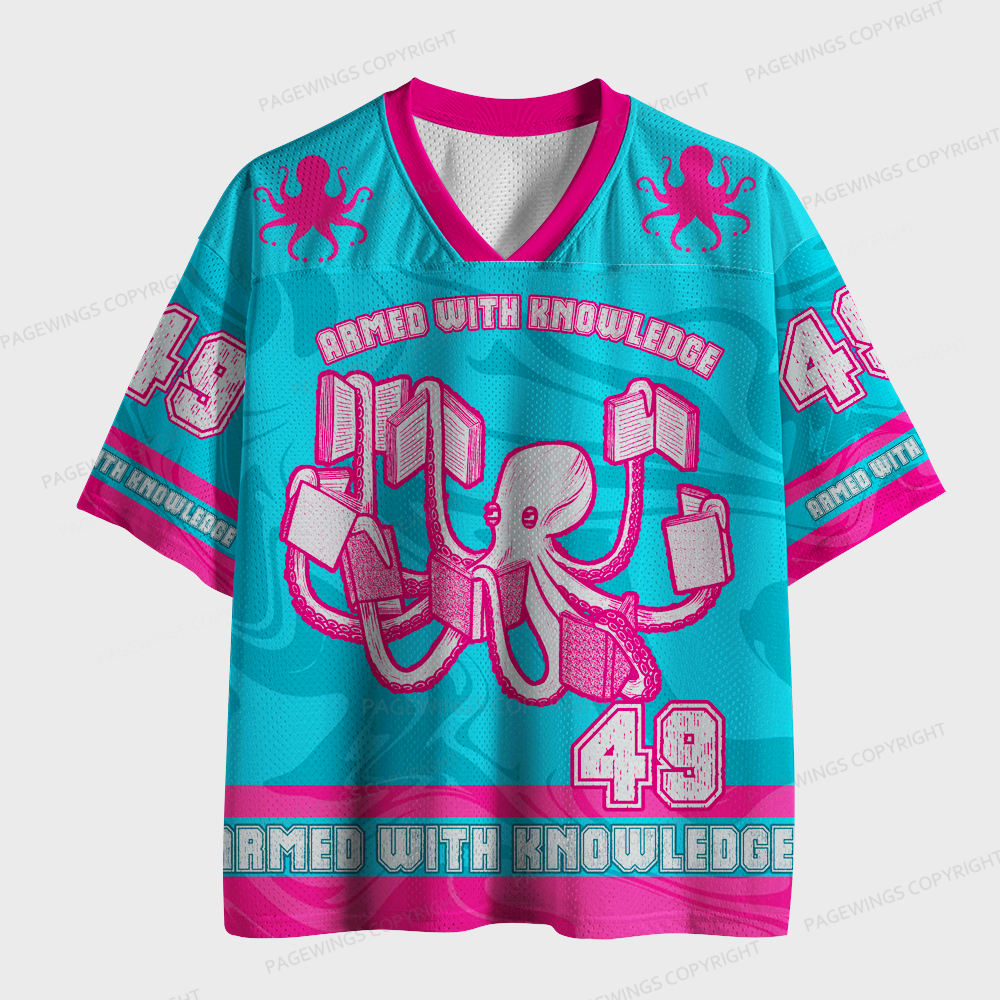 Pagewings Armed With Knowledge Unisex Mesh Jersey