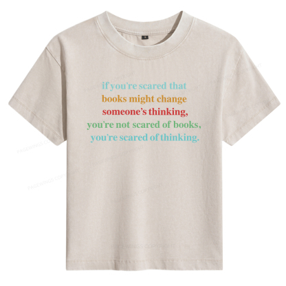 Pagewings Censorship Social Justice Shirt Booktrovert Women's Washed T-shirt