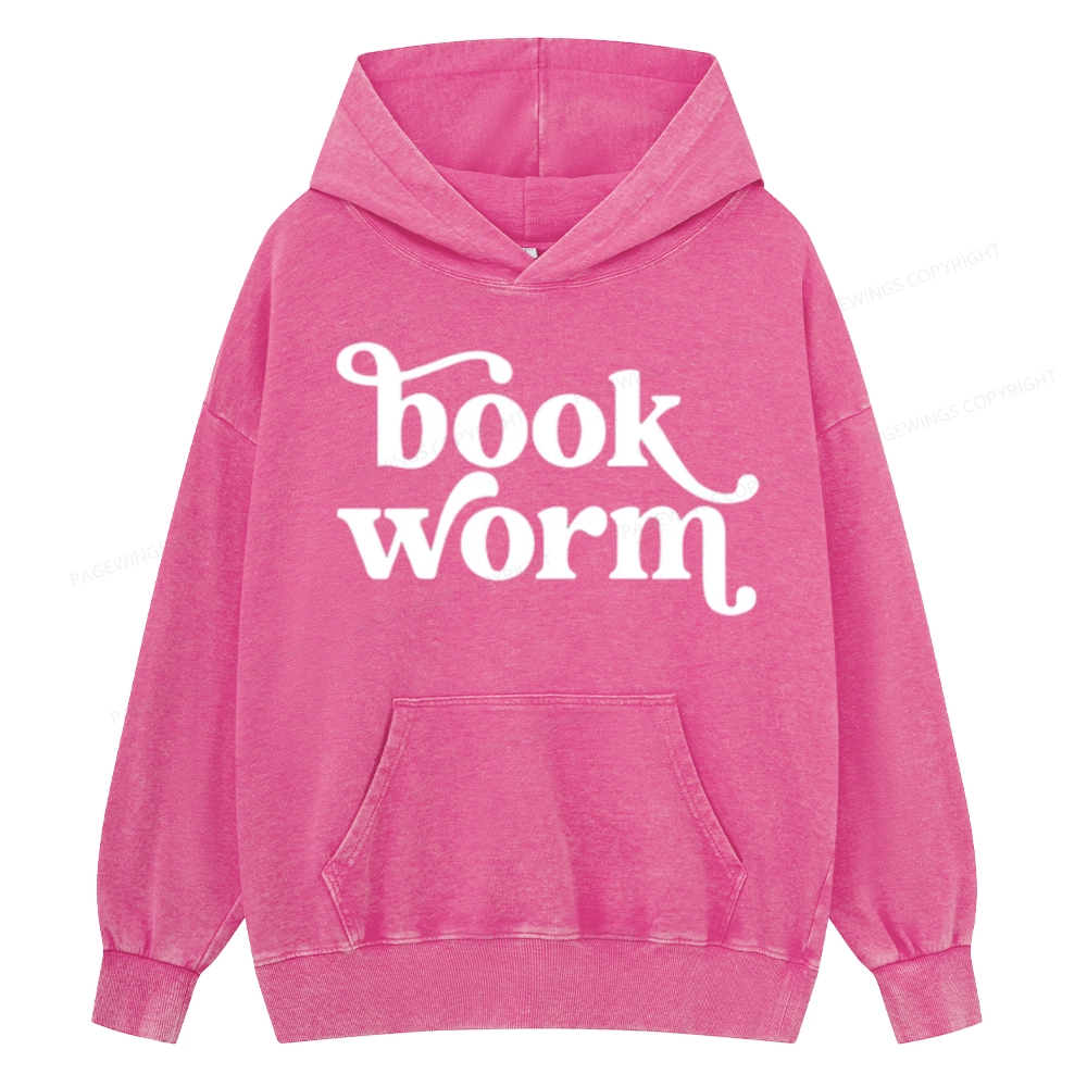 Pagewings Book Worm Unisex Washed Hoodie