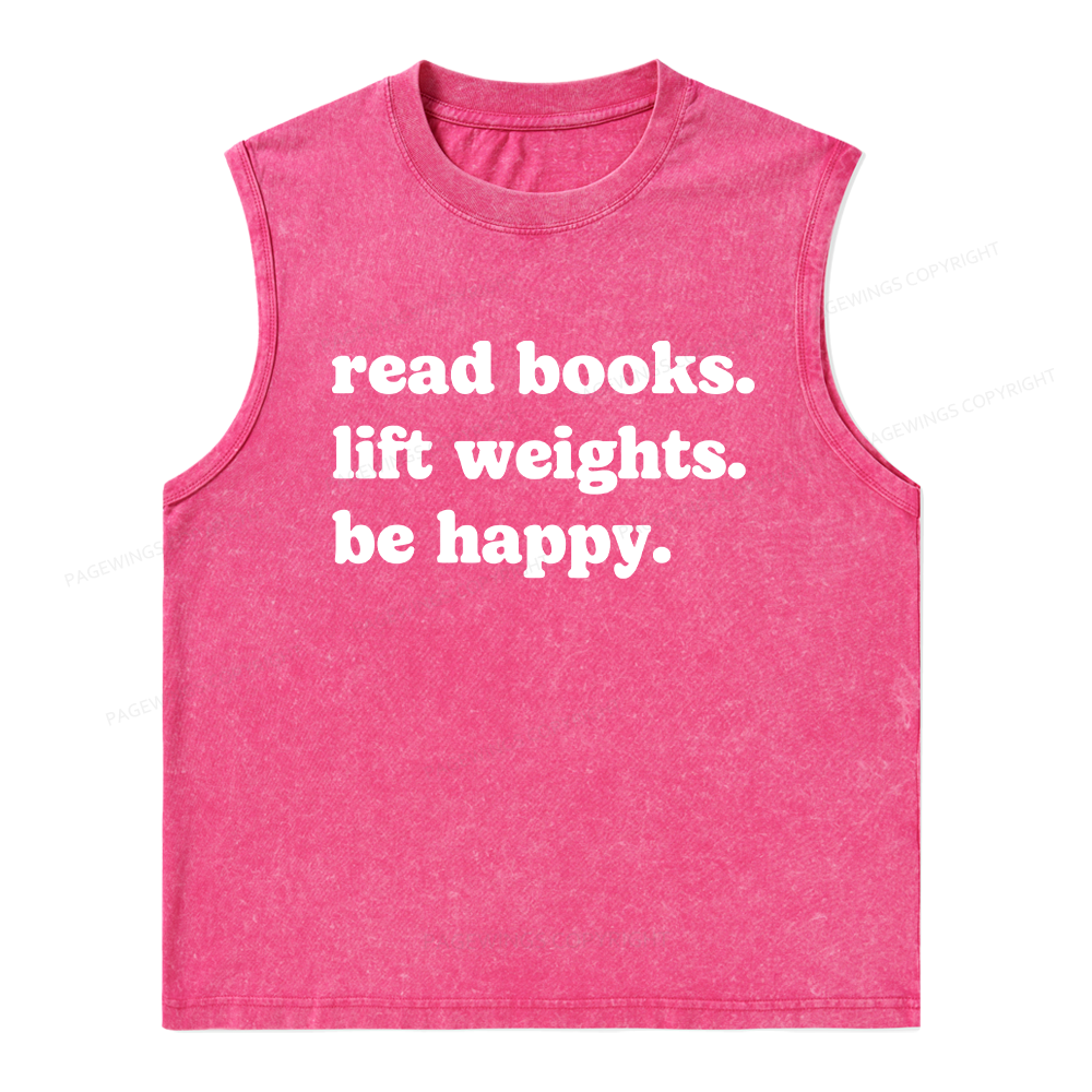 Pagewings Book Lover Gym Unisex Washed Tank Top