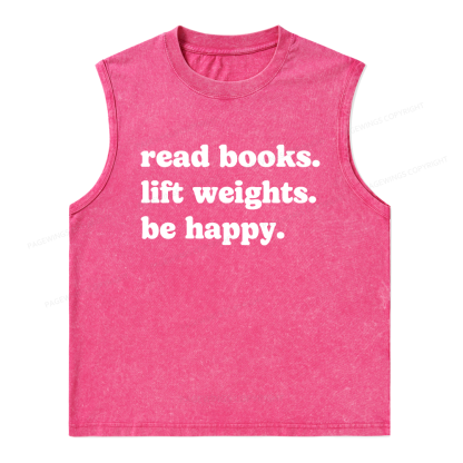Pagewings Book Lover Gym Unisex Washed Tank Top