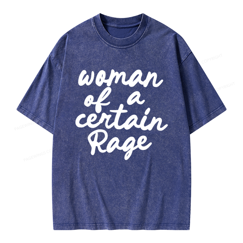 Pagewings Woman of a Certain Rage Unisex Washed T-shirt