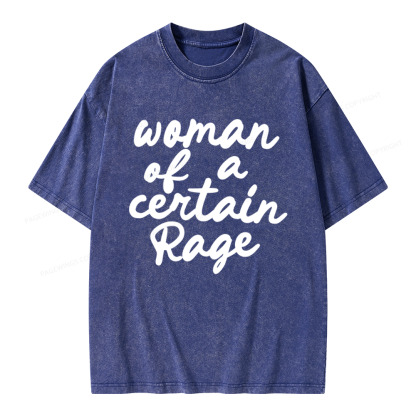 Pagewings Woman of a Certain Rage Unisex Washed T-shirt
