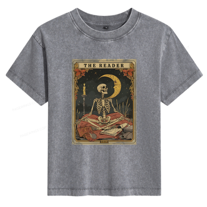 Pagewings The Reader Tarot Card Women's Washed T-shirt