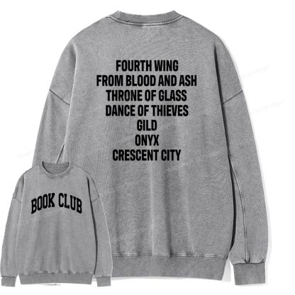 Pagewings Personalized Book Club Unisex Washed Sweatshirt