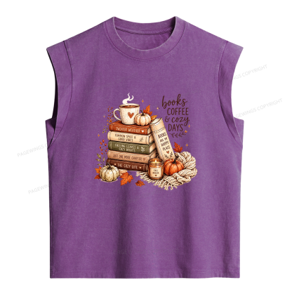 Pagewings Fall Bookish Women's Washed Tank Top