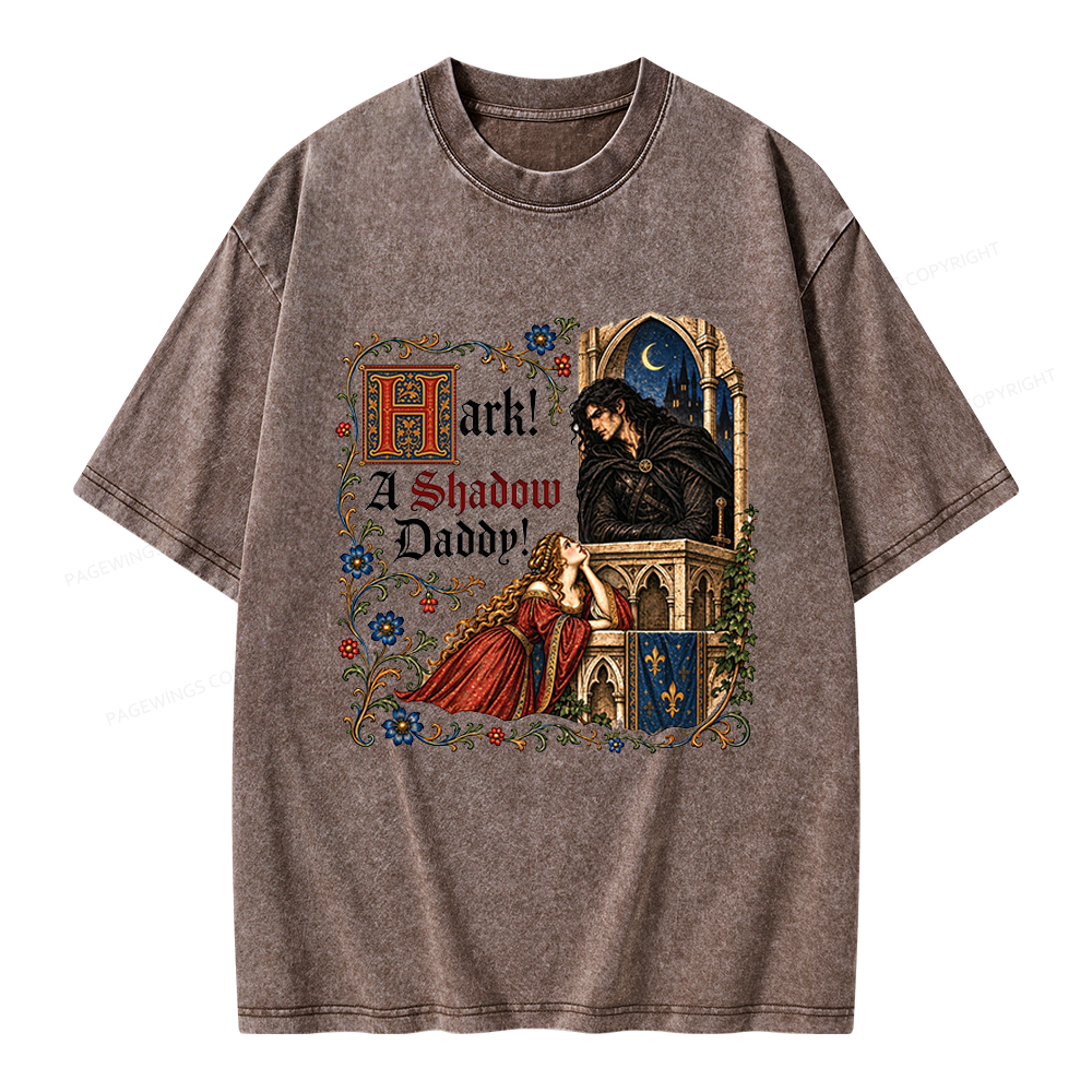 Pagewings Funny Medieval Romantasy Unisex Washed T-shirt