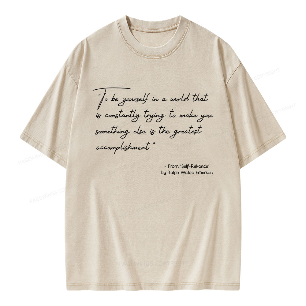 Pagewings A Quote About Individuality Unisex Washed T-shirt