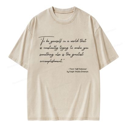 Pagewings A Quote About Individuality Unisex Washed T-shirt