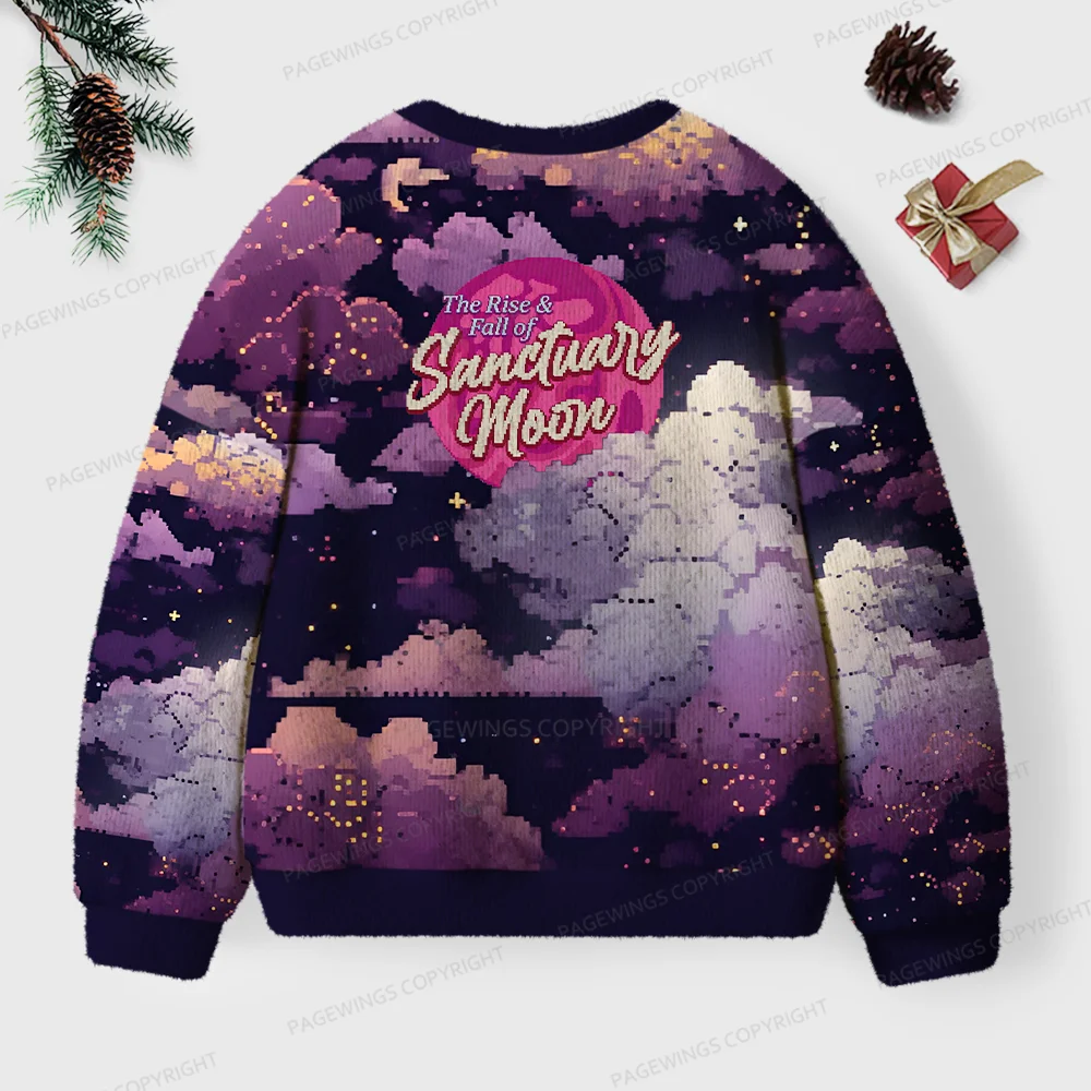 Pagewings The Rise Fall Of Sanctuary Moon Unisex Ugly Knit Sweatshirt