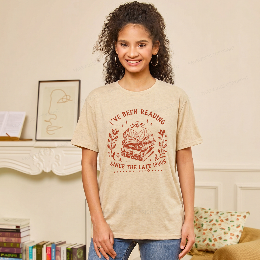 Pagewings I’ve Been Reading Since The Late 1900s Unisex Heather T-Shirt