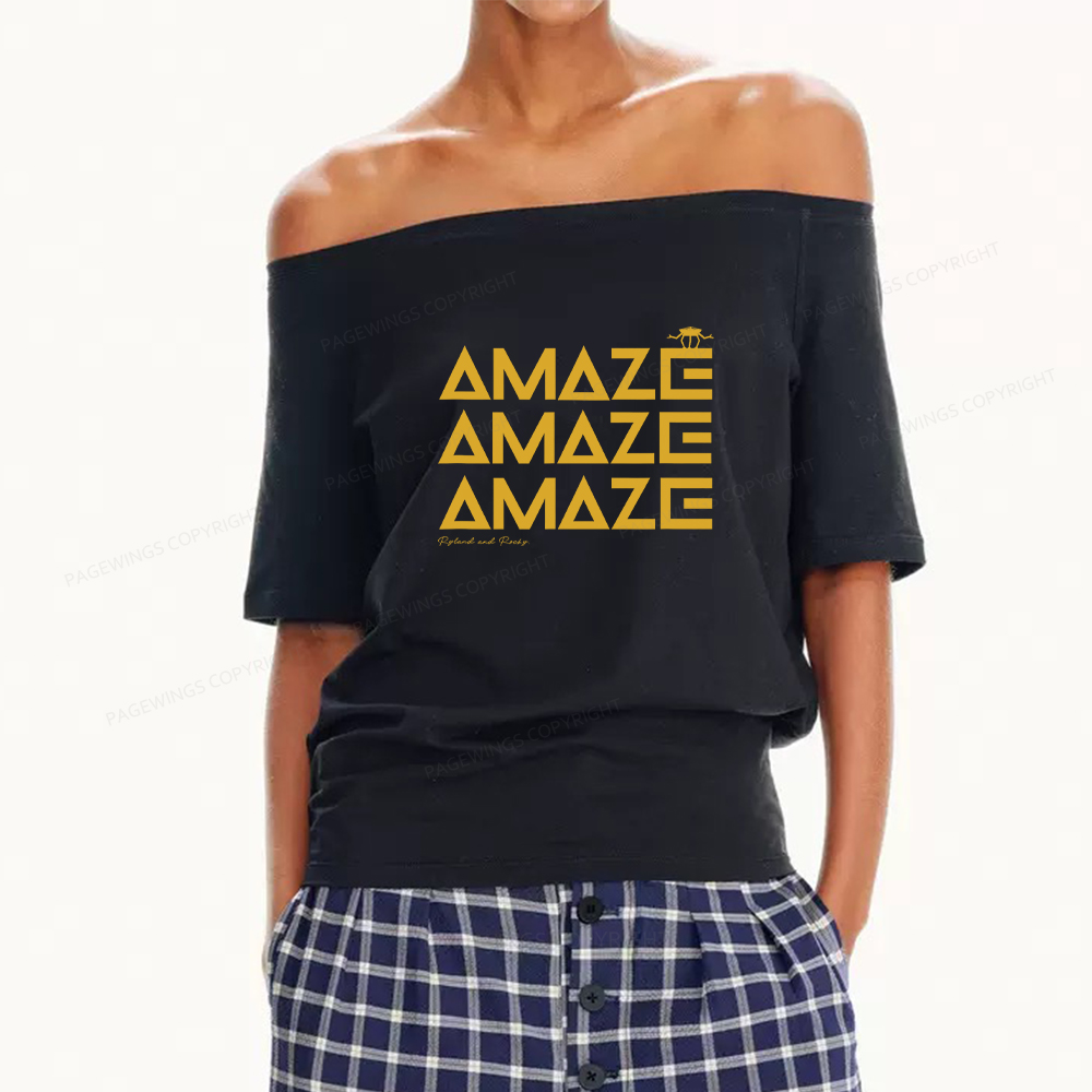 Pagewings Amaze Women Off Shoulder T-shirts