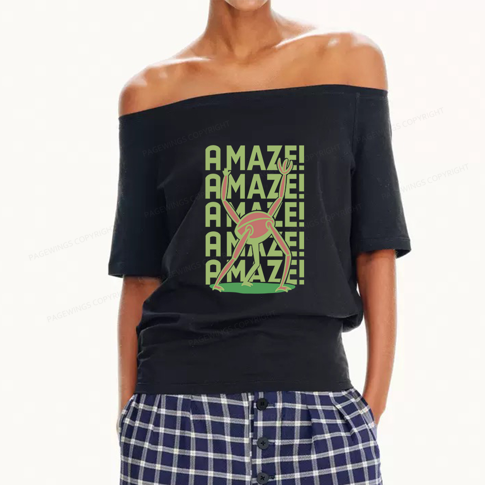 Pagewings Rocky Amaze Women Off Shoulder T-shirts