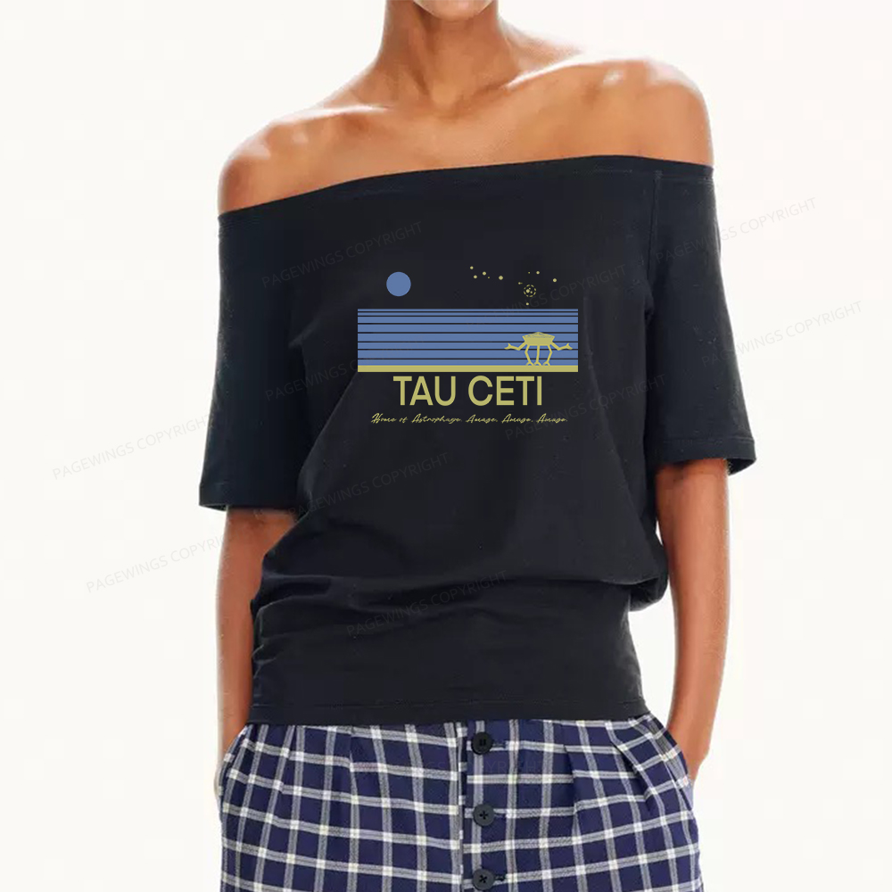 Pagewings Tau Ceti Women Off Shoulder T-shirts