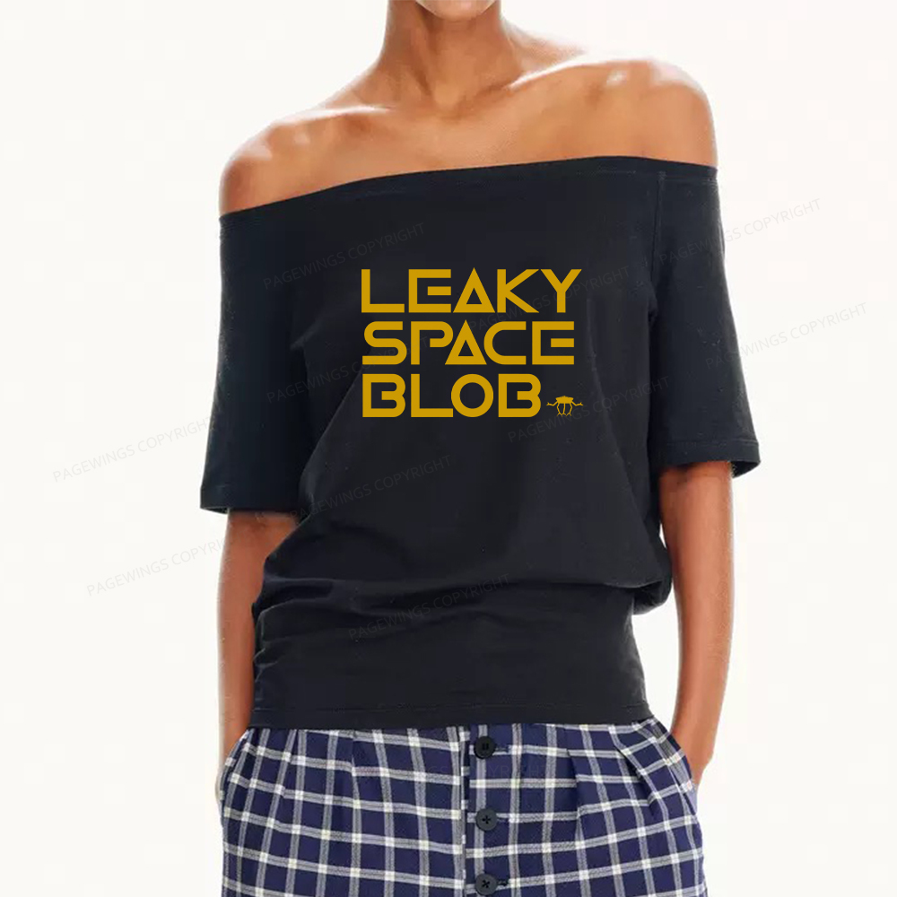 Pagewings Leaky Space Blob Women Off Shoulder T-shirts