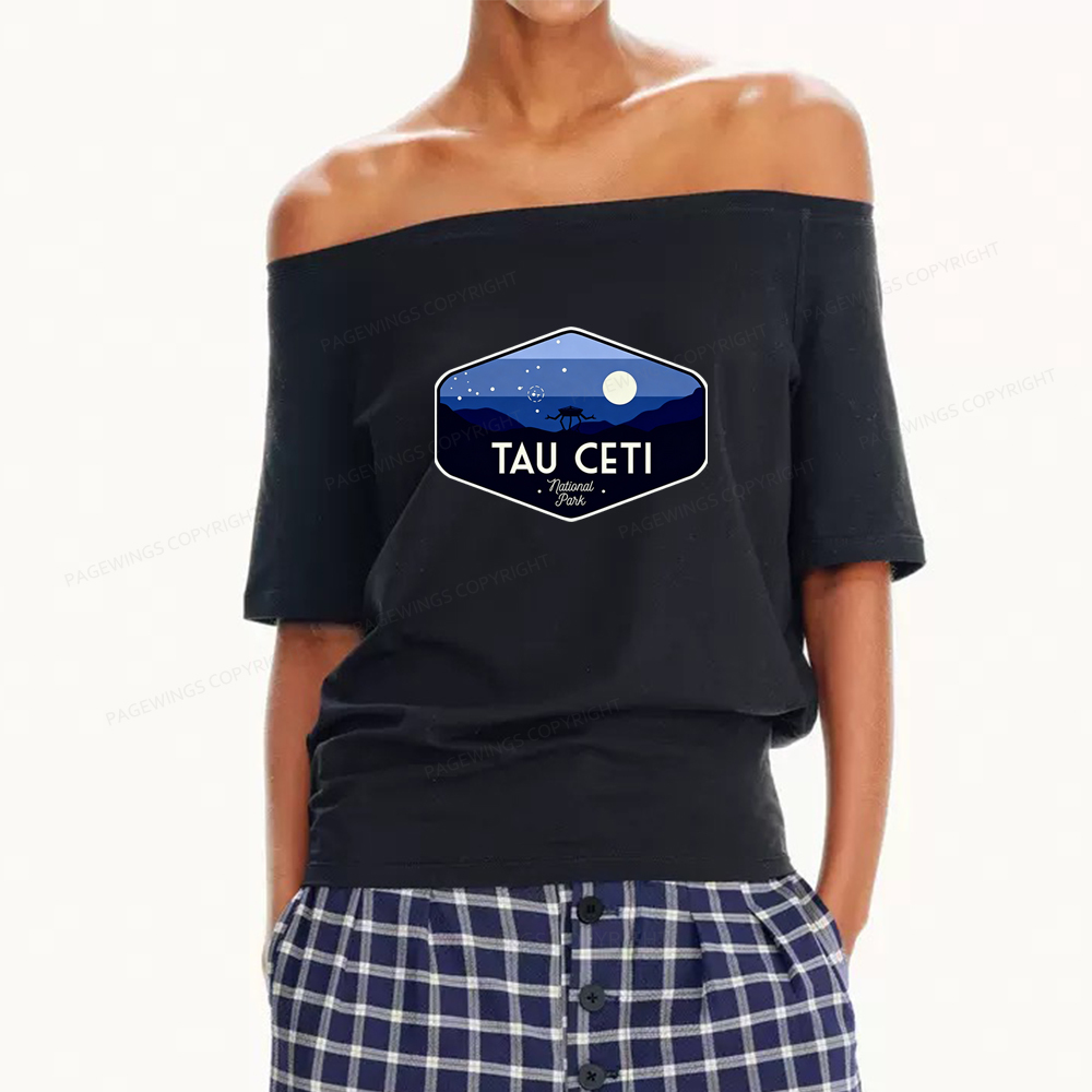 Pagewings Tau Ceti Women Off Shoulder T-shirts