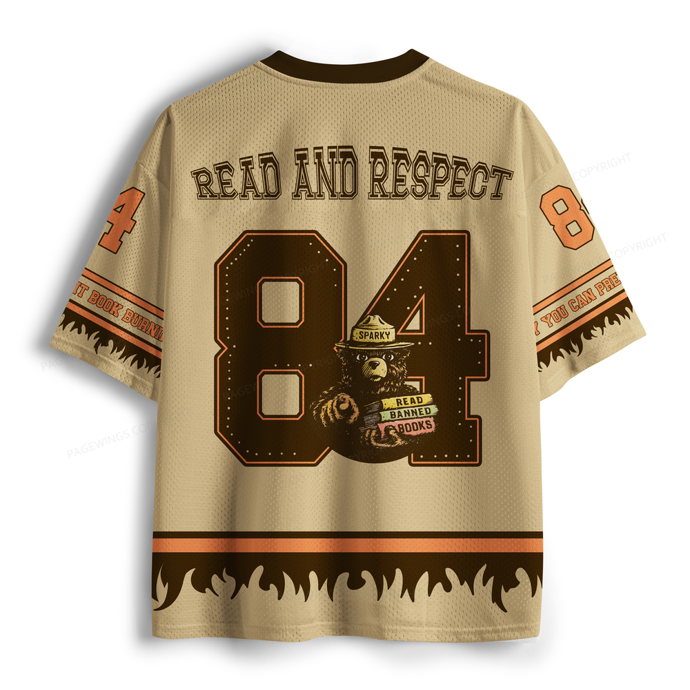Pagewings Read And Respect Unisex Mesh Jersey