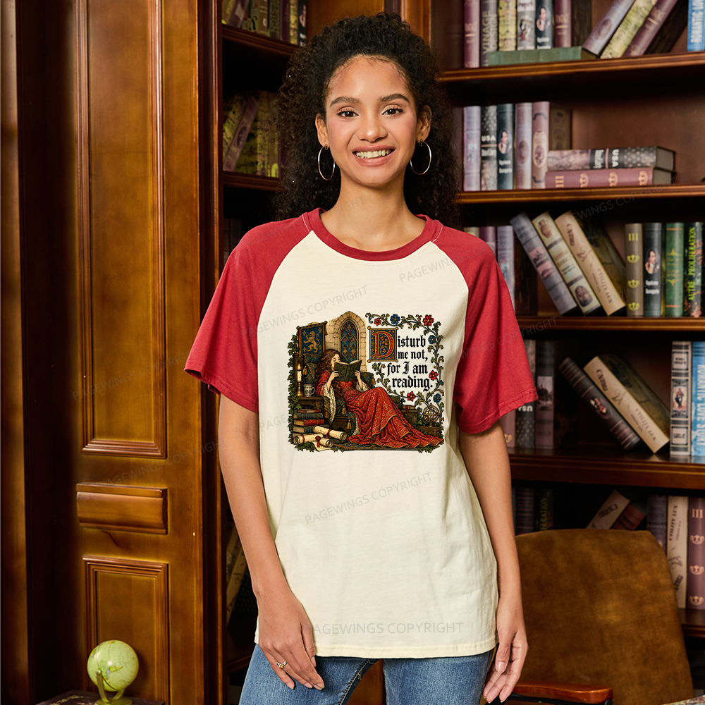 Pagewings Medieval Reading Raglan T-shirt