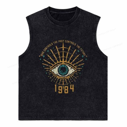 Pagewings George Orwell 1984 Unisex Washed Tank Top
