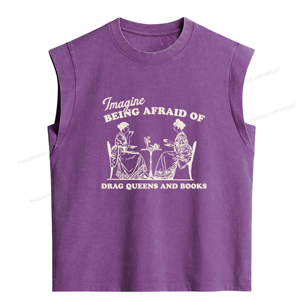 Pagewings Drag Queens Women's Washed Tank Top