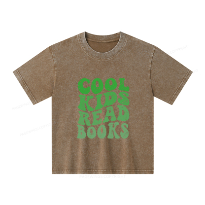 Pagewings cool kids read books Unisex Kids Washed T-shirt