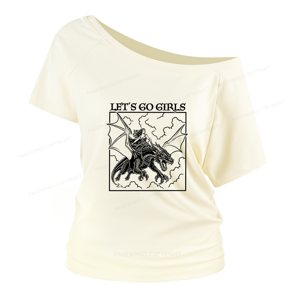 Pagewing Let's Go Girls Women Off Shoulder T-shirts